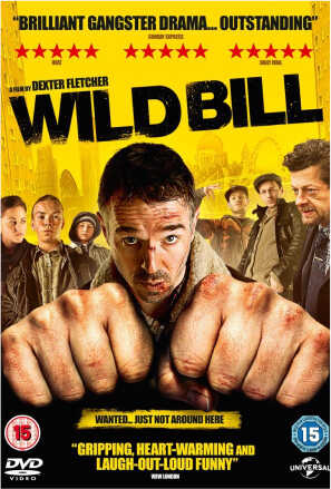 Poster: Ensemble of characters behind man with bruised knuckles