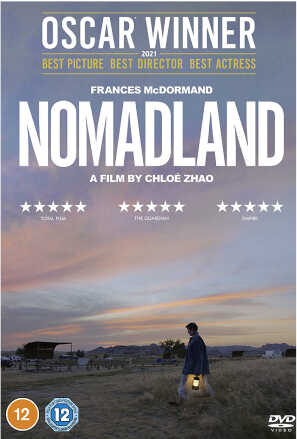 Poster: Woman walking across arid landscape at dusk